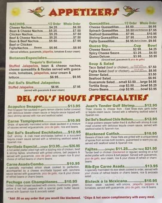 Tierra Del Sol - Sulphur Springs, TX menu_pic