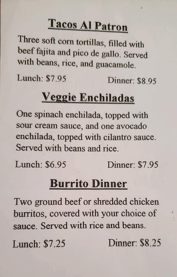 Tierra Del Sol - Sulphur Springs, TX menu_pic