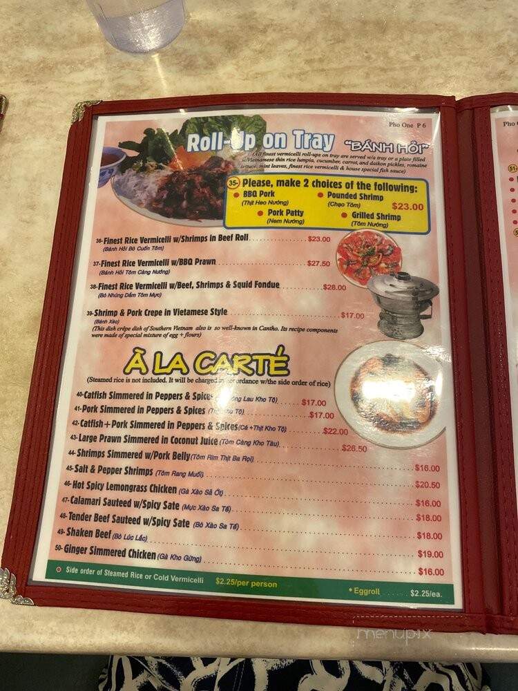 Pho 1 Vietnamese Restaurant - Honolulu, HI menu_pic