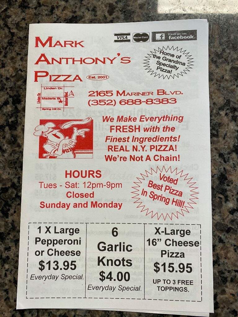 Mark Anthony Pizza - Spring Hill, FL