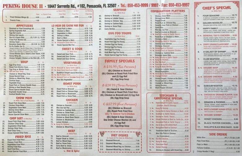 Peking House - Pensacola, FL menu_pic