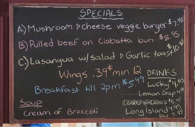 Brownsville Pub - Surrey, BC menu_pic