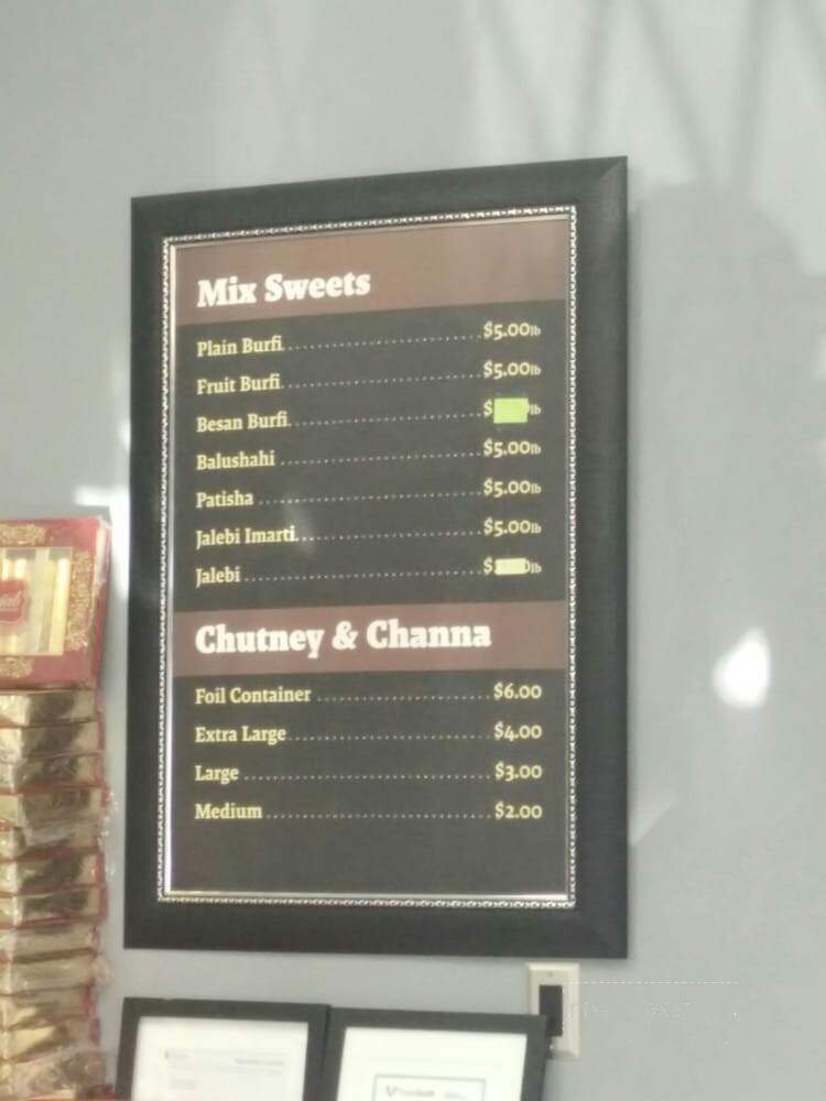 Punjab Sweet House - Surrey, BC menu_pic