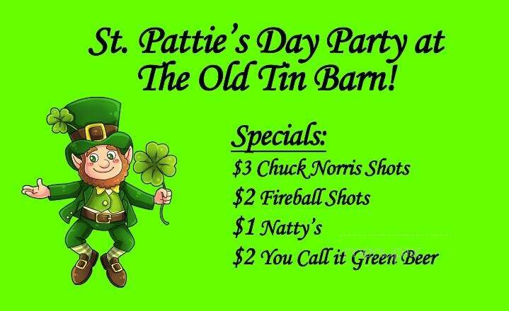 Old Tin Barn & Grill - Jacob, IL menu_pic