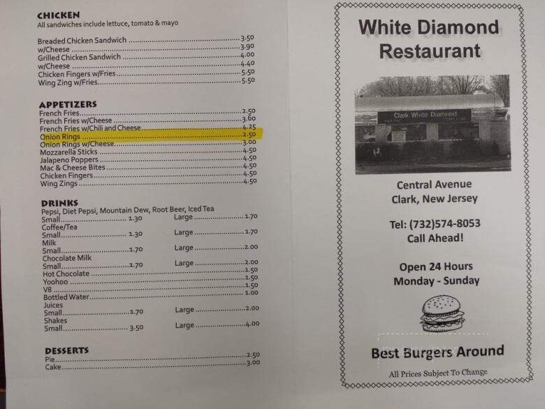 White Diamond Restaurant - Clark, NJ