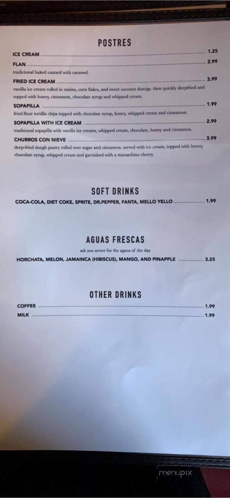 Casa Mexicana - Shelbyville, TN menu_pic
