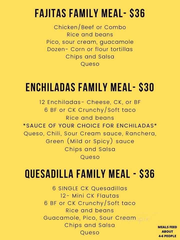 Don Chano - Alvarado, TX menu_pic