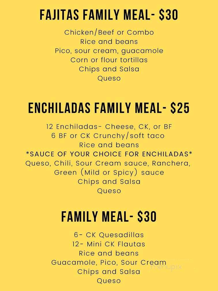 Don Chano - Alvarado, TX menu_pic