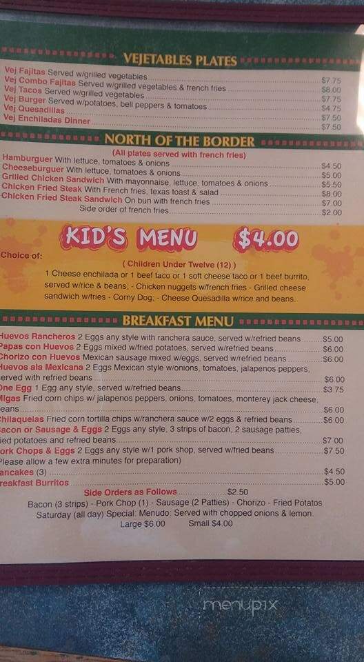 Don Chano - Alvarado, TX menu_pic