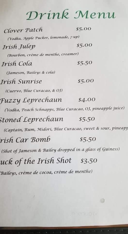 Eagle's Nest Resort - Camp Douglas, WI menu_pic