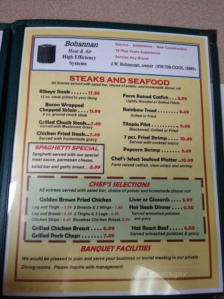 Crossbow Restaurant - Huntsville, AR menu_pic