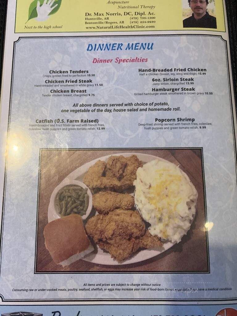 Grannys Kitchen - Huntsville, AR menu_pic