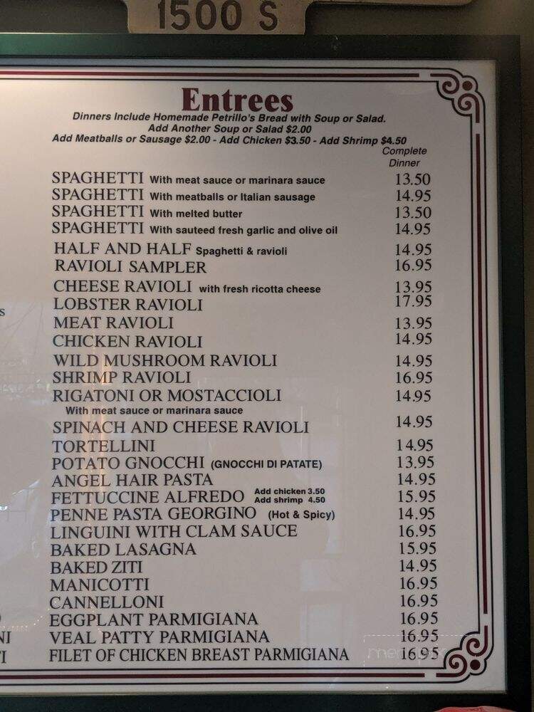 Petrillo's Pizza Restaurant - Glendora, CA menu_pic