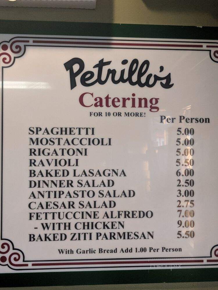 Petrillo's Pizza Restaurant - Glendora, CA menu_pic