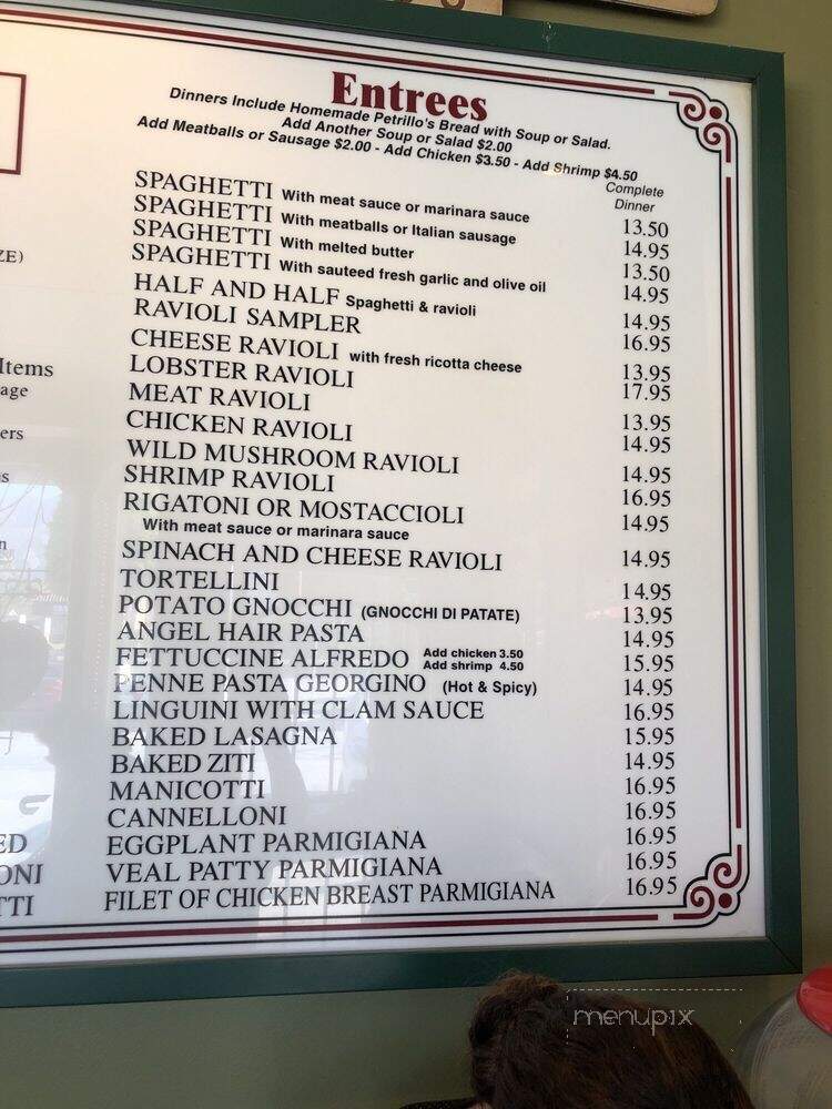 Petrillo's Pizza Restaurant - Glendora, CA menu_pic