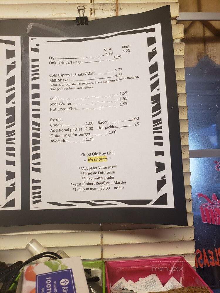 No Brand Burger Stand - Ferndale, CA menu_pic