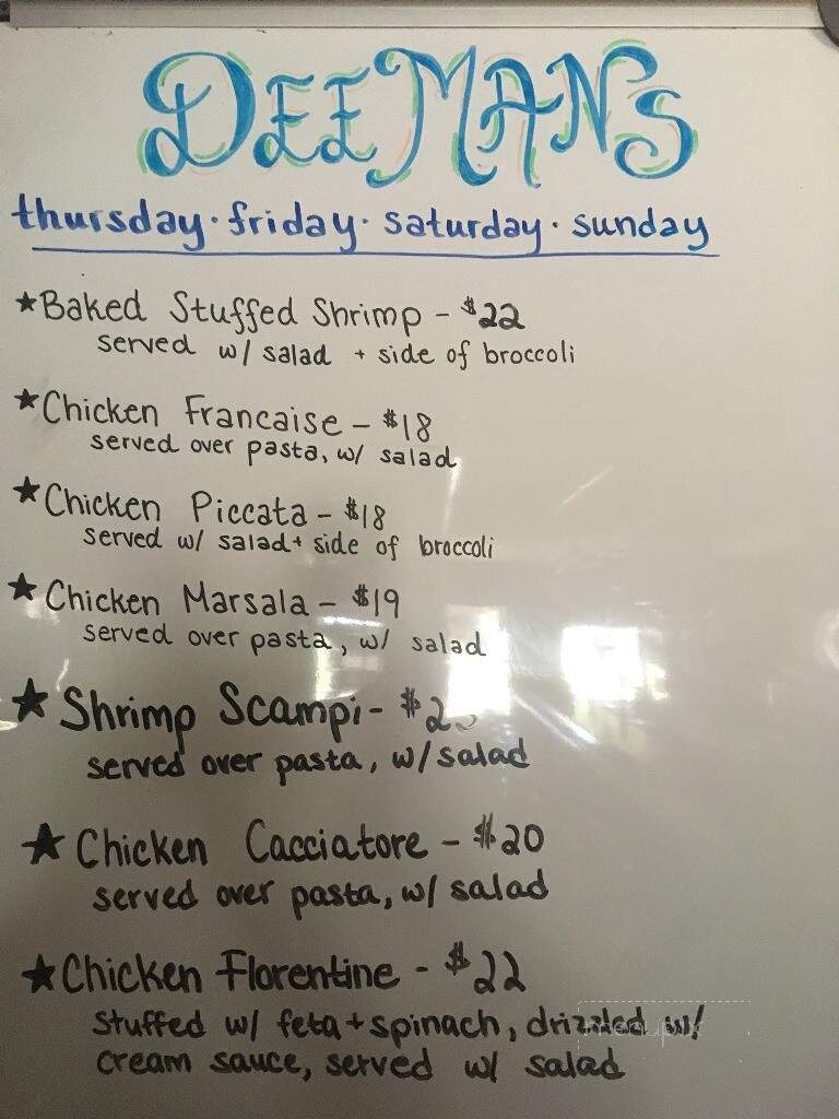 Dee-Man's Bar & Grill Family - Naugatuck, CT menu_pic