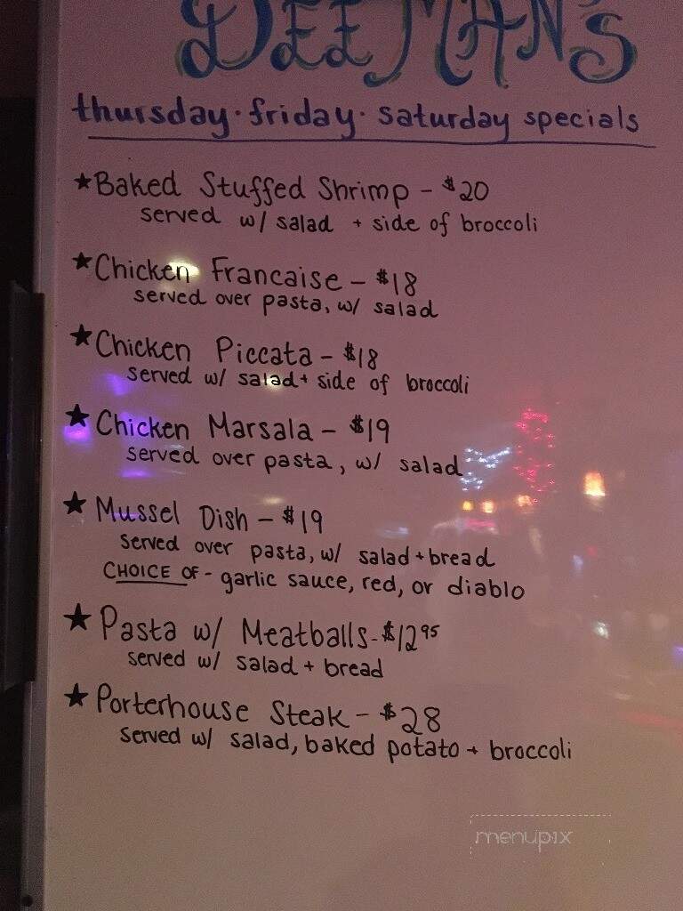 Dee-Man's Bar & Grill Family - Naugatuck, CT menu_pic