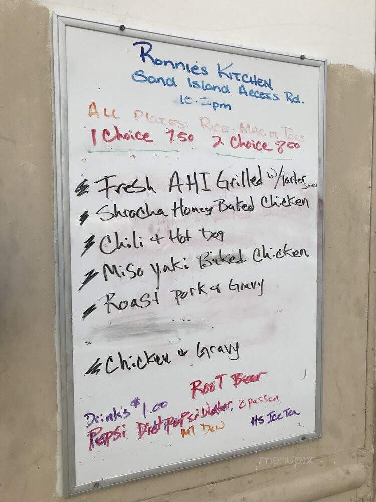 Ronnie's Express - Honolulu, HI menu_pic