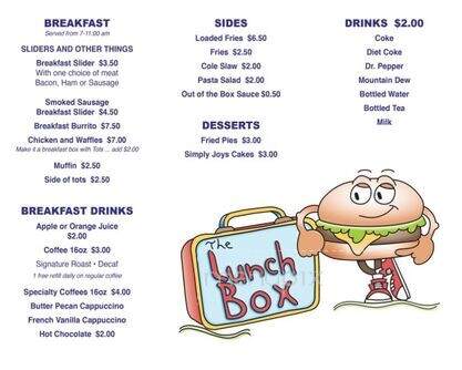 The Lunch Box Food Truck - Kimberling City, MO menu_pic