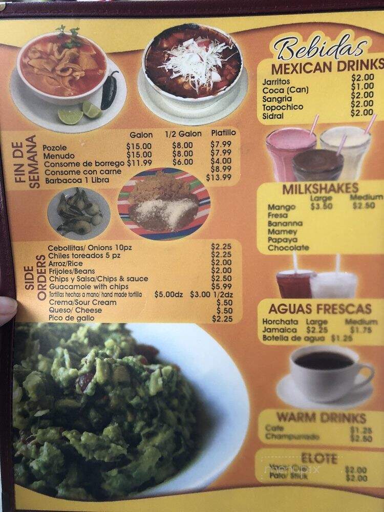 La Mina Restaurant - Joliet, IL menu_pic