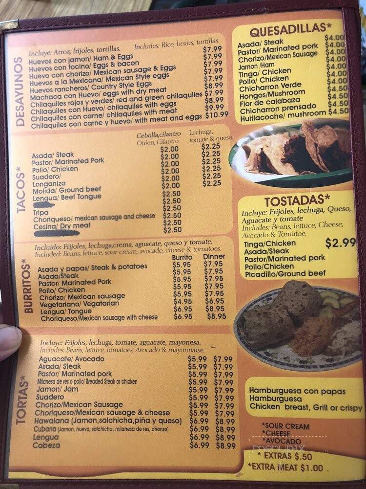 La Mina Restaurant - Joliet, IL menu_pic