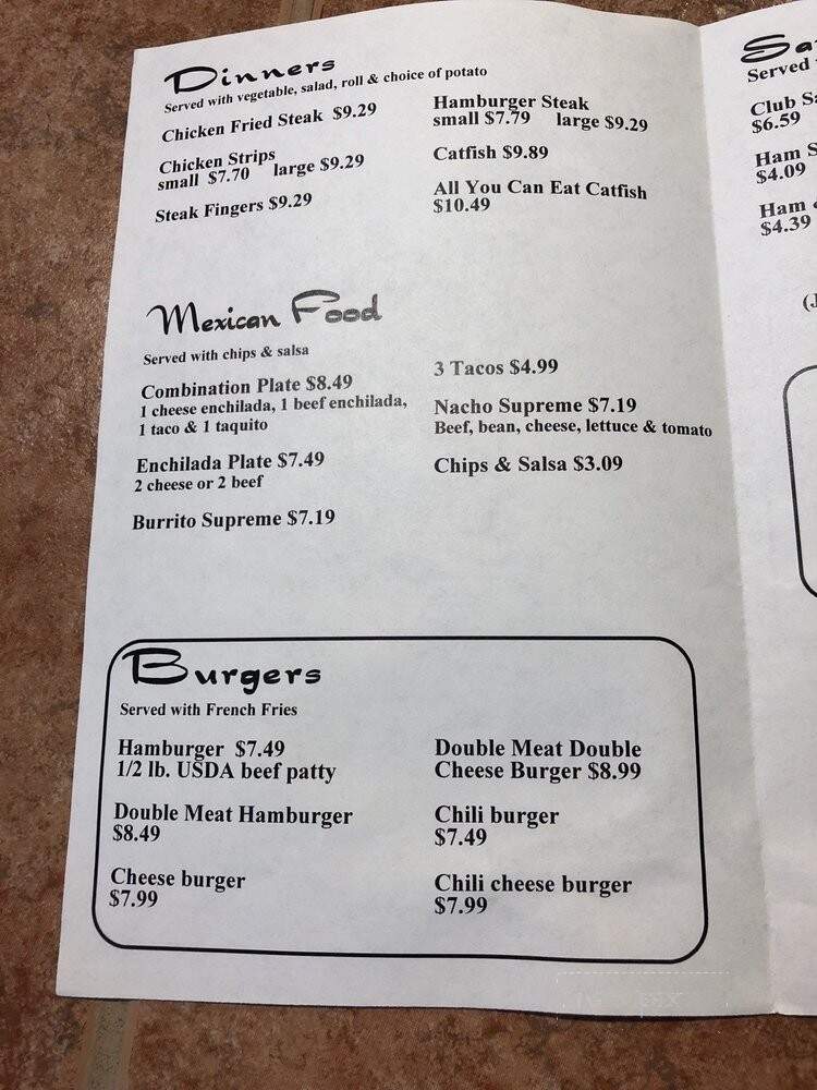 Tattlers - Levelland, TX menu_pic