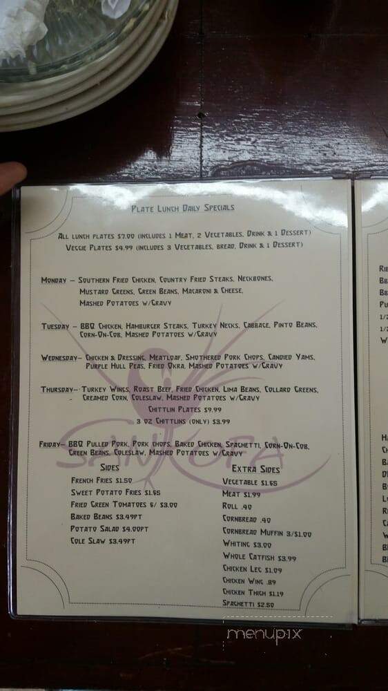 Aunt B's Soul Food - Tupelo, MS menu_pic