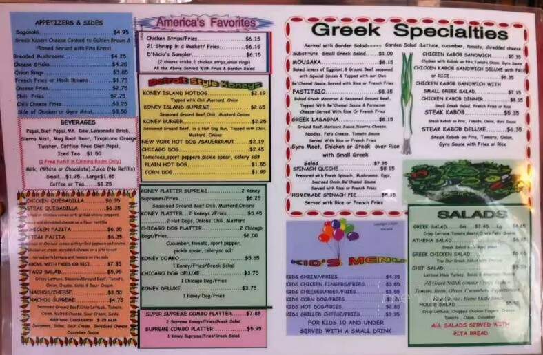 D'nicio's Parlour - Kalamazoo, MI menu_pic