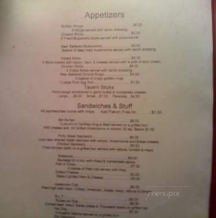 Main Street Tavern & Pizza - Frankenmuth, MI menu_pic