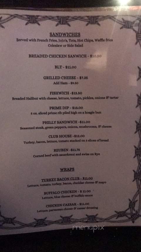 O Aces - De Borgia, MT menu_pic