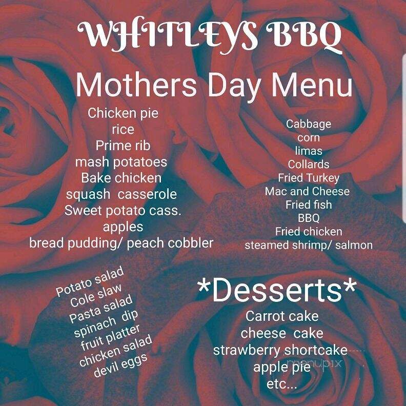 Whitley's Barbecue - Murfreesboro, NC menu_pic