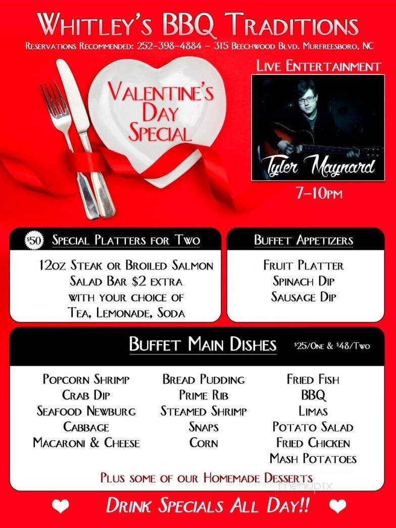 Whitley's Barbecue - Murfreesboro, NC menu_pic