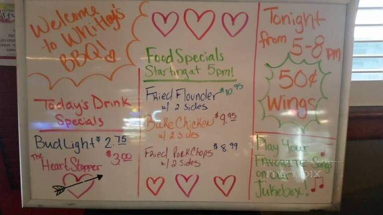 Whitley's Barbecue - Murfreesboro, NC menu_pic