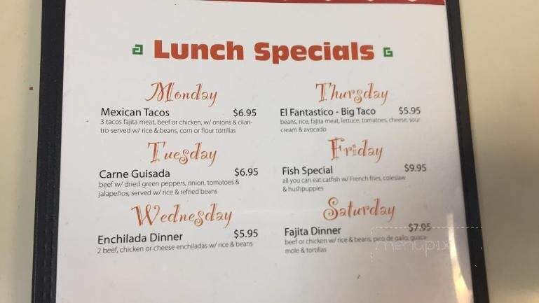 La Fonda Del Sol - Jacksonville, TX menu_pic