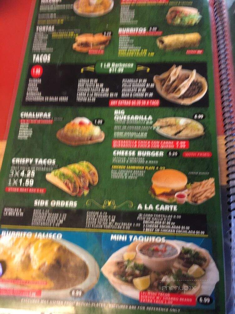 Taqueria Tequila Jalisco - San Antonio, TX menu_pic