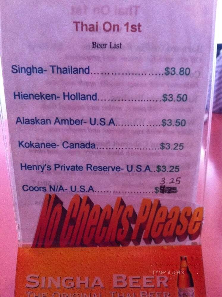 Thai On First - Spokane, WA menu_pic