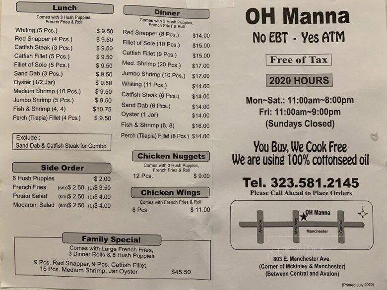 Oh Manna Fish Market - Los Angeles, CA