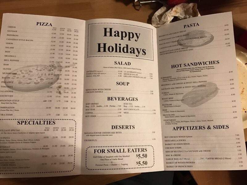 Village Pizza - Big Bear Lake, CA menu_pic