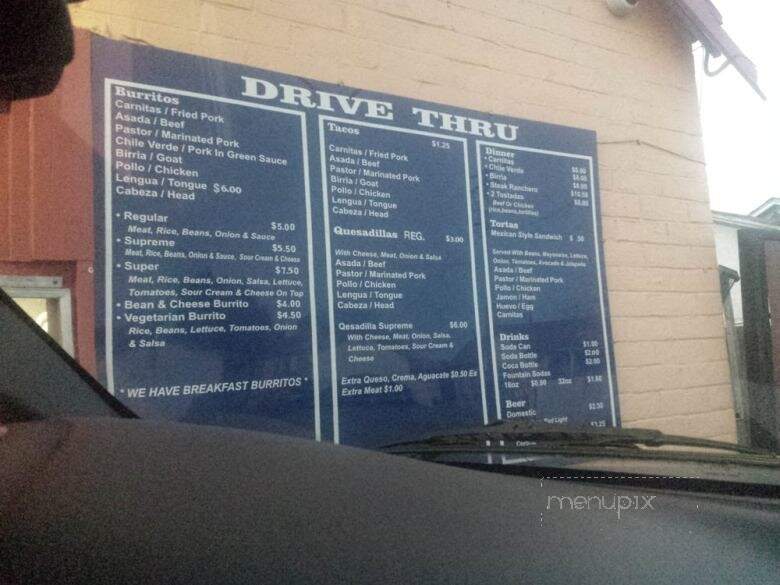 Julia's Taqueria - Denair, CA menu_pic