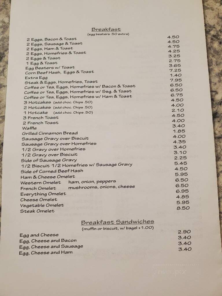 Aunt Judy's Diner - Ashtabula, OH menu_pic
