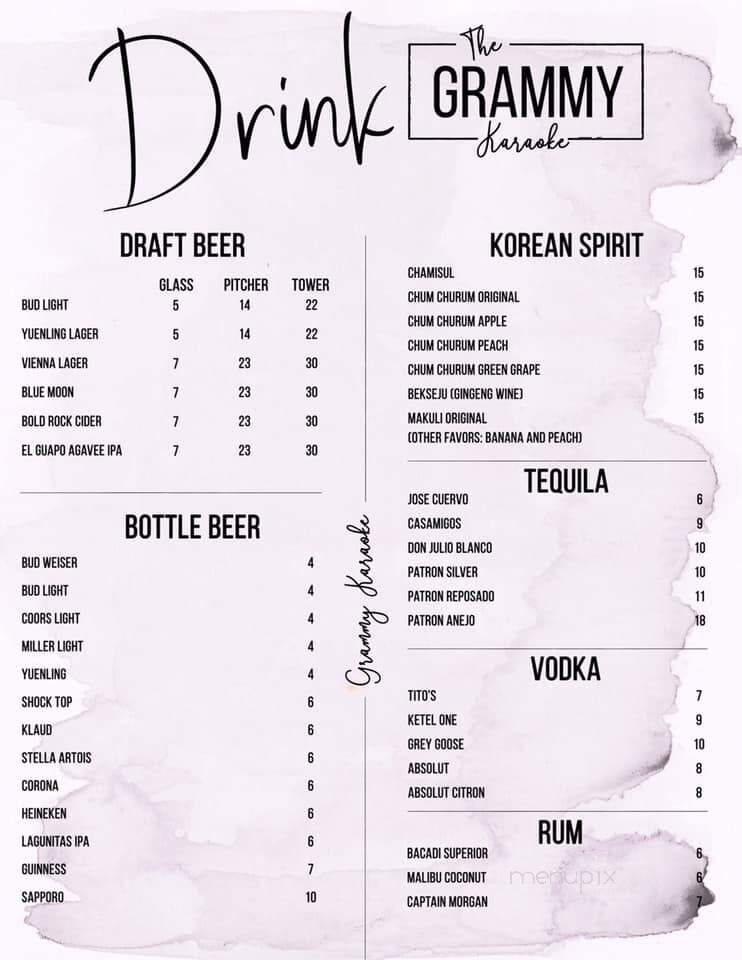 Grammy Karaoke Korean BBQ Restaurant - Virginia Beach, VA menu_pic