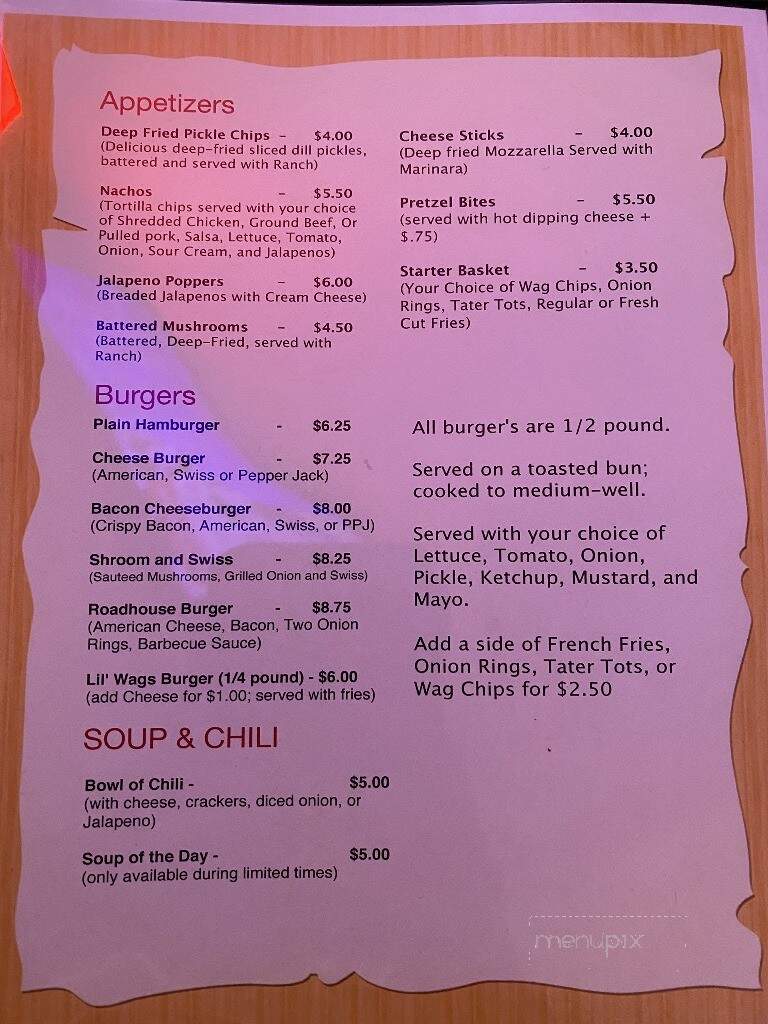 Wagner's Tavern - Chillicothe, OH menu_pic