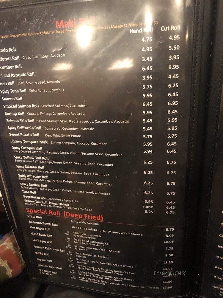 Sushi Time - Seaside, CA menu_pic