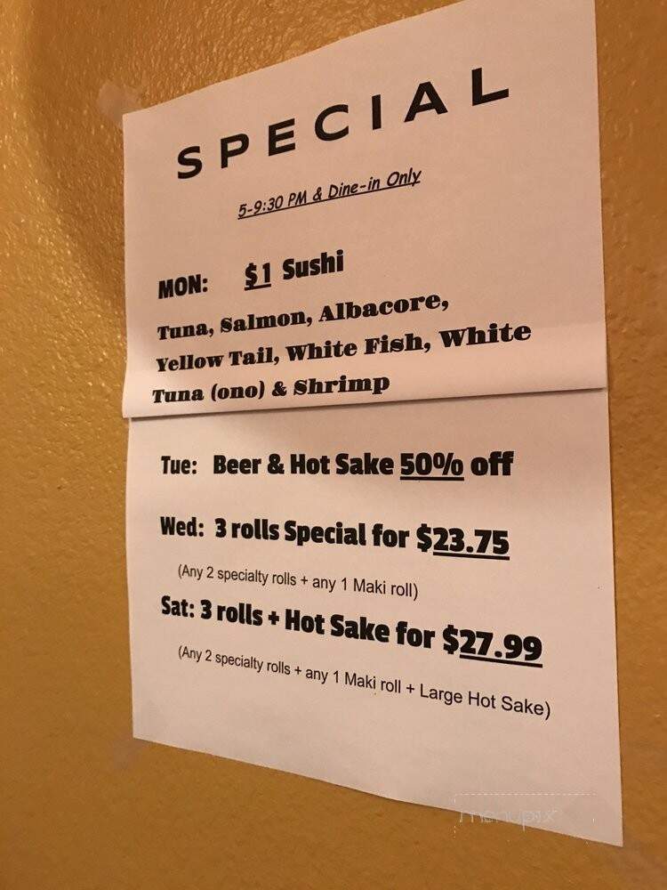 Sushi Time - Seaside, CA menu_pic