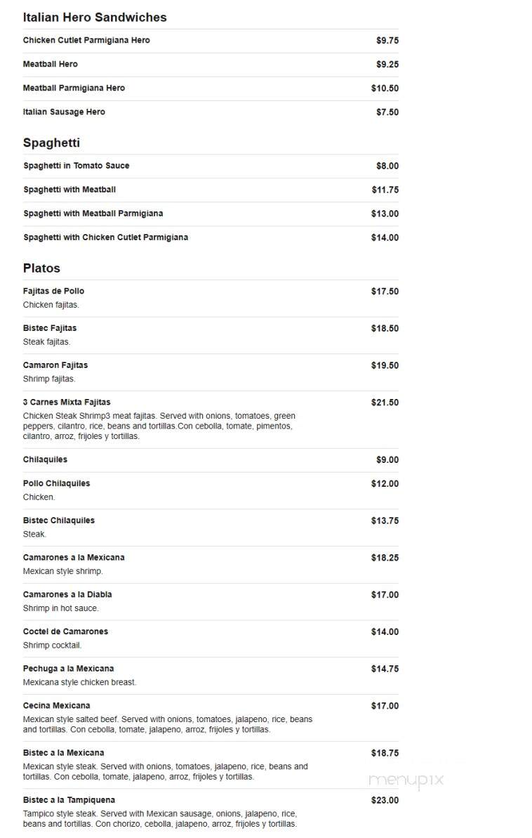 Jimbo's Hamburger Palace - Bronx, NY menu_pic