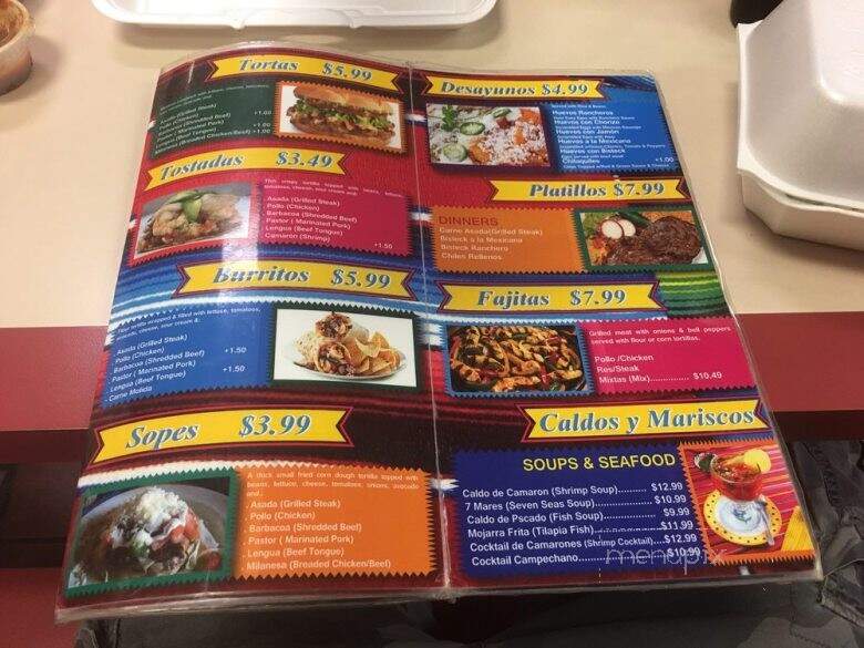 El Paraiso - Fort Wayne, IN menu_pic
