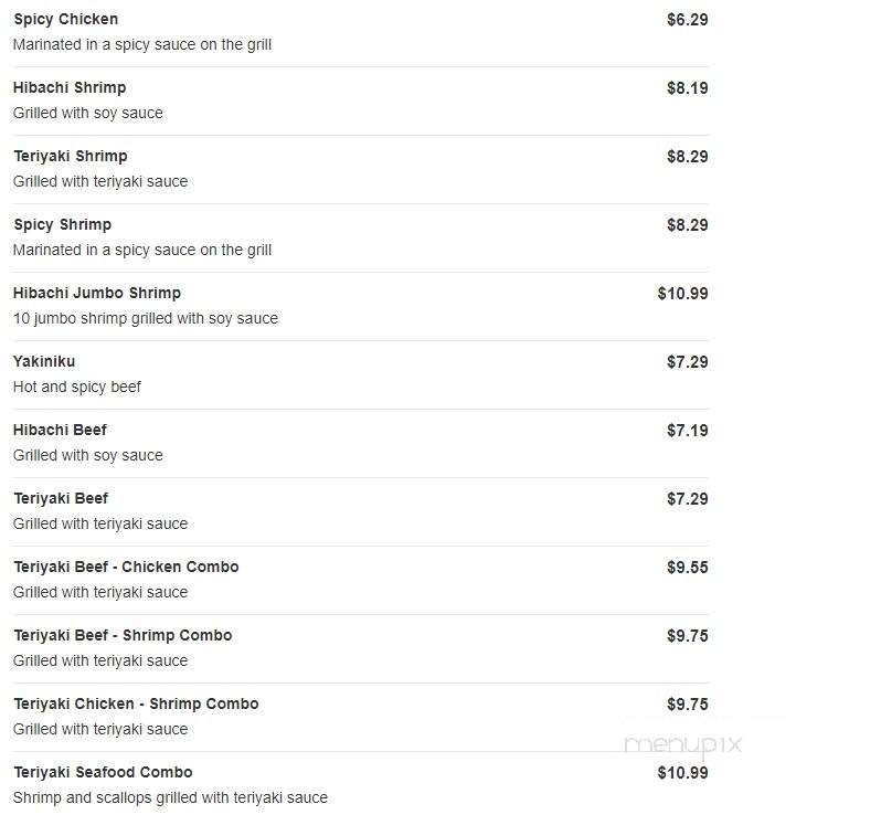 Little Tokyo - Danbury, CT menu_pic