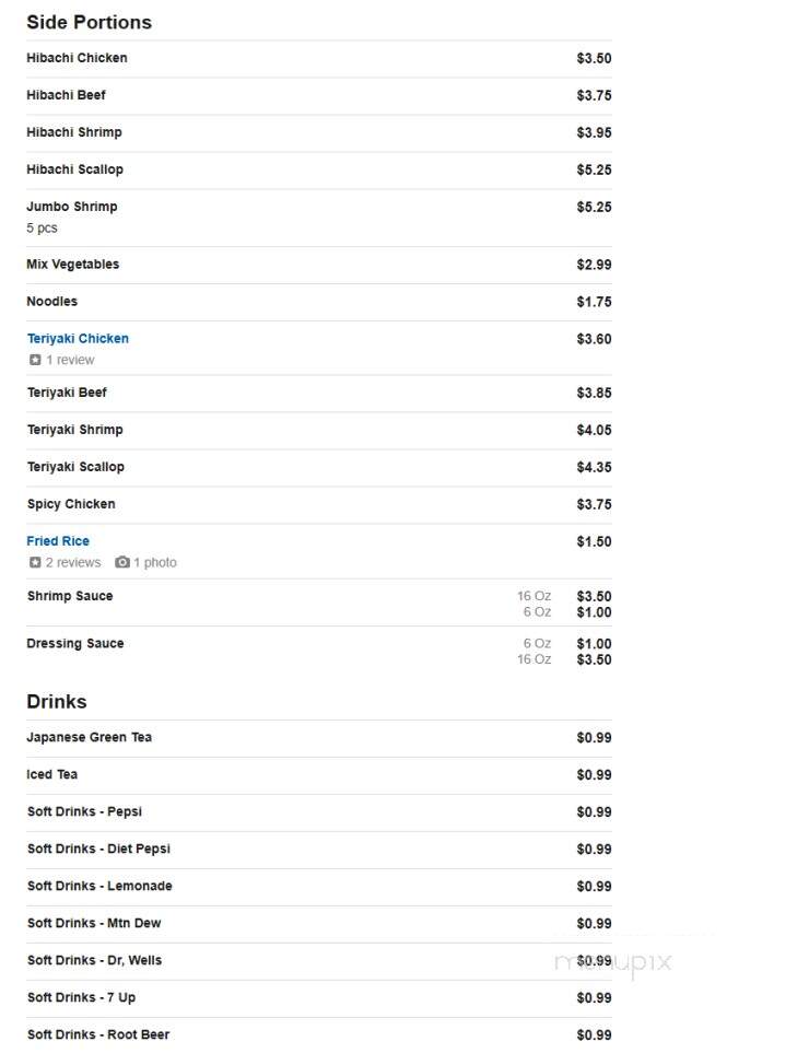 Little Tokyo - Danbury, CT menu_pic