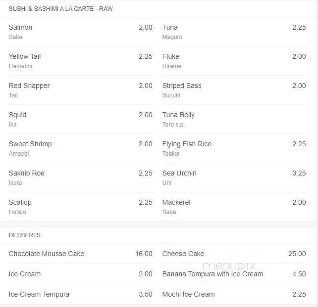 A1 Japanese Steak House - Fairless Hills, PA menu_pic